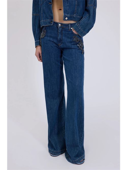 Jeans with embroidered stones ERMANNO FIRENZE | D48EP055EJ4MF15200152